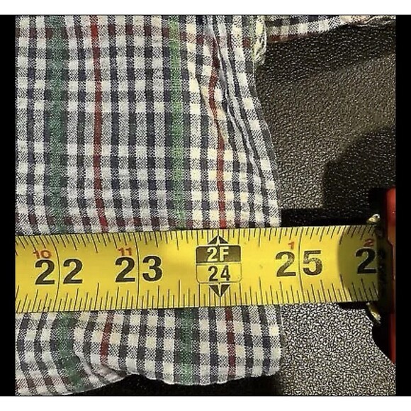 Tropicool Men's Plaid Shirt XL Short Sleeve Button Down Green Red Casual Preppy - Picture 6 of 6